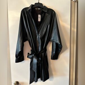 NWT Express Faux Leather Portofino Dress
